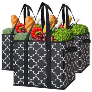 WISELIFE Reusable Grocery Bags 3 Pack